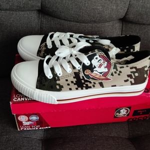 FLORIDA STATE SEMINOLES MENS LOW TOP BIG LOGO CANV